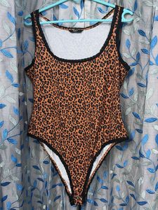 SHEIN Leopard Print Bodysuit