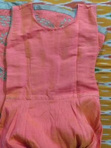 Elegant Orange Anarkali Dress