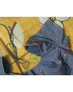 Grey Multishaded Stitched Blouse