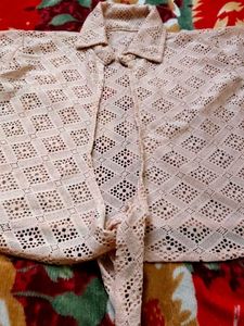 Vintage Crochet Tie-Front Top