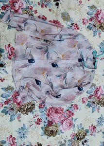 Floral Print Semi Transparent Top