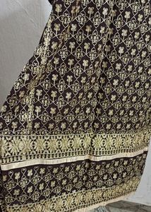 Brown Colour Embroidery Stone Work Dress