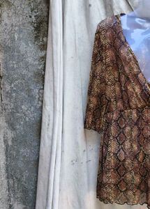 181212 Snakeskin Print Mini Dress