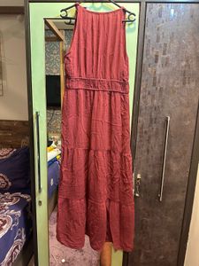 Old Navy Fit &amp; Flare Crinkle Gauze Maxi Dress