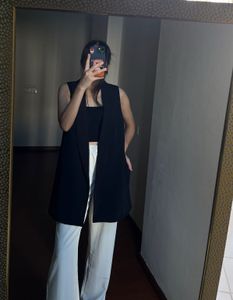 RESERVED OPEN-FRONT LONGLINE BLAZER