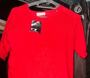 Red Knit Wear Top
