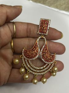 Red Pearl Earrings.