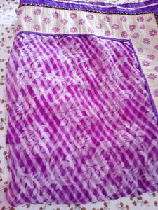 Preety Purple Saree With Border
