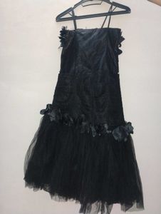 Black Floral Embellished Dress