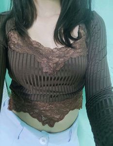 Urbanic brown Pinteresty Top 🤎🍑