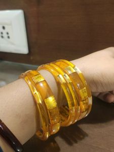 Yellow Colour Bangles Kade