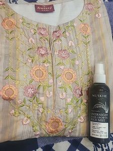 Beautiful 3xl Multi Colour Suit With Organza Dupat