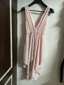Pale Pink Asymmetrical Dress