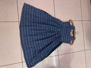 Blue Patterned Dress