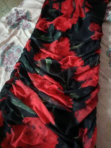 URBANIC MESH FLORAL MIDI DRESS