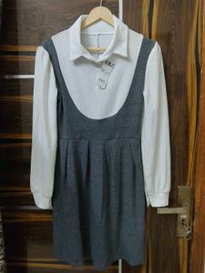 Gray &amp; White Dress