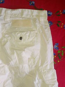 White cargo pants