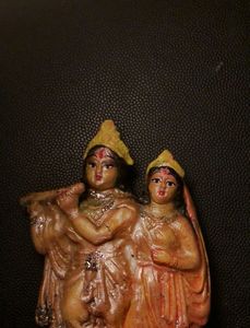 Radha-Krishna Cute Golden Shining Murti