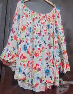 Multi Floral Print Top For Girl Or Women 56 Bust