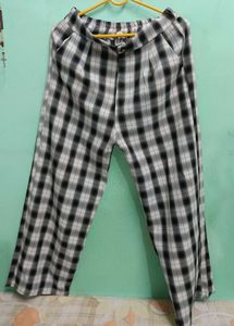 Plaid Wide Leg Pants