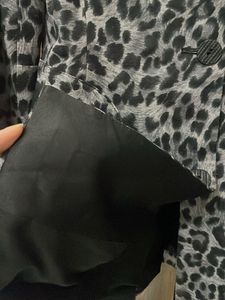 Woolen wear animal print jacket