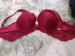 Burgundy Lace Bra