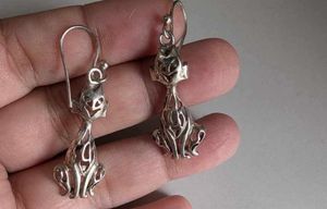 925 Sterling Silver Cat Earrings