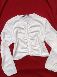 Zaraa Front Ruched Top