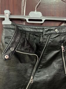 H&amp;M Leather Skirt With Pockets