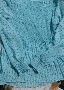 Floral Pleated Top