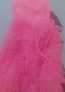 Pink Ruffle Tulle Dress