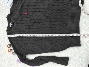 U.S POLO ASSN. Black Cable Knit Sweater