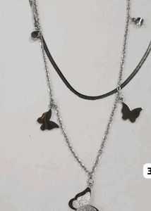 Gold Tone Pearl Layered Necklace Anti Tarnish