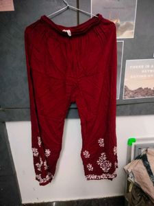 MAROON CHIKANKARI PALAZZO😍✨