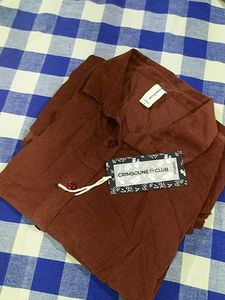 Maroon Button-Down Shirt