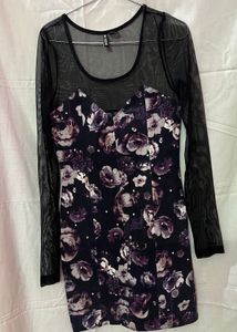Floral Mesh Dress