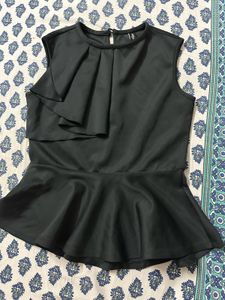 Chic Black Peplum Top