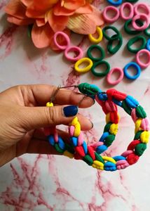 Colorful rubber band Earrings