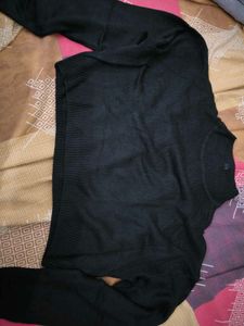 Black Knit Short Sweater