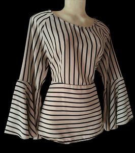 Striped Bell Sleeve Top
