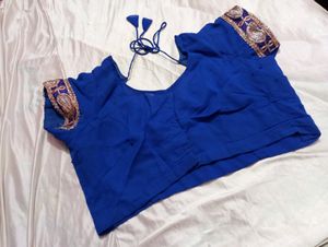 Designer Blue And Red Saree (Women)