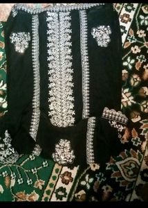 Black Georgette Embroidered Pakistani Suit