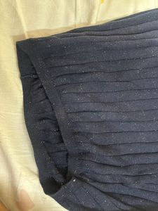 Navy Blue One Shoulder Top