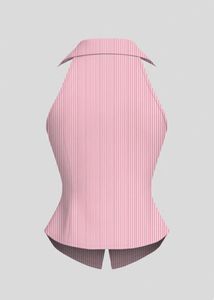 Striped Halter Corset Top