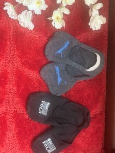 Black Socks with Blue Accents