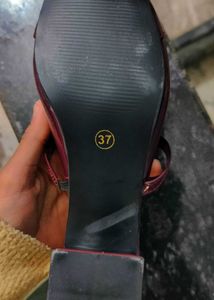 Burgundy Slingback Heels