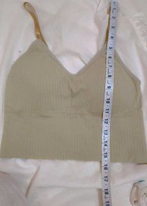 Olive Green Ribbed Bra