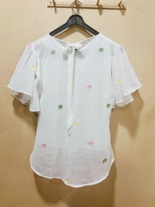 Sheer Polka Dot Blouse