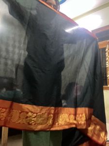 Elegant Black &amp; Gold Saree