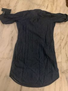 Cotton Denim Kurta Navy Blue